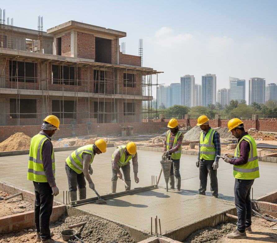 Active Civil Construction Site Frame Work